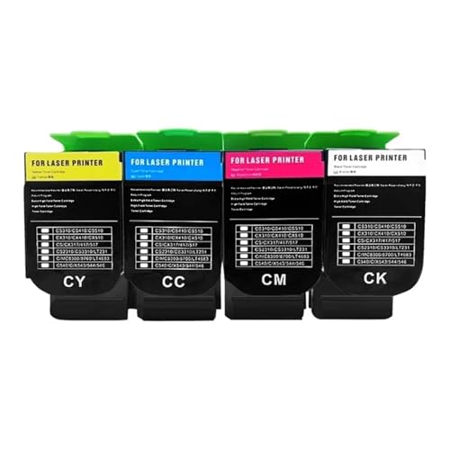 Toner noir compatible Lexmark CS410dn texte net sans bavure