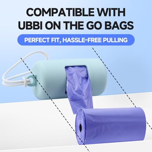 Image of Diaper Bag Dispenser Compatible with Ubbi On The Go Bags, Diaper Trash Bag Dispenser with Strap, Waste Bag Holder for Poop or Dirty Clothes, Disposable Diaper Bag Accessory for Travel, Unscented