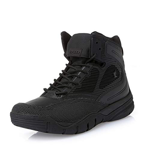 GTYW, Botas Militares Tácticas Americanas para Hombres, Zapatillas Ultraligeras para El Ejército De Combate, Botas Desérticas, Botas De Trabajo Y Cremalleras Laterales, 40.5-45,Black-44.5
