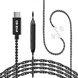 2PIN-C USB C IEM Cable,Upgraded in Ear Monitor Cable for KZ ZS10 PRO/ZST/ZST-XZS12 PRO X/ZS10 PRO 2/ZSN PRO X/ZSN PRO/EDX PRO/Castor,CCA CRA/C10 (Type c-with mic, QDC)