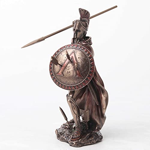 Estatua Leónidas Espartano 15.6 cm Resina Bronce miniatura 3