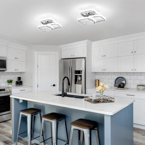 EIDISUNY LED Ceiling Light Modern 36W 3 Square Silver Ceiling Lights Fixture LED for Hallway Office Bedroom Kitchen Living Room Lamp Dining Room - Image 4