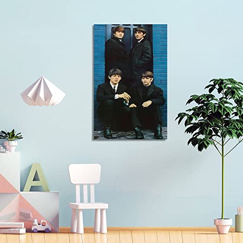 Poster décoratif sur toile pour chambre à coucher et chambre à coucher des Beatles (60 x 90 cm) - Les Beatles, Paul McCartney, John Lennon, RIngo Starr, George Harrison Poster décoratif sur toile pour chambre à coucher et chambre à coucher des Beatles (60 x 90 cm) – Image 5
