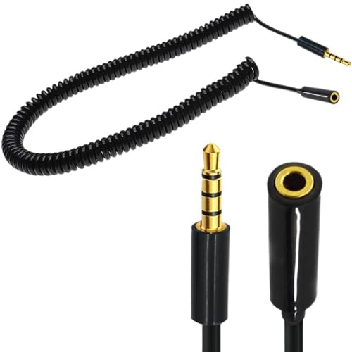 Ja-ck 3.5mm 4�� TRRS to TRRS M to F/M �w�b�h�z�� �X�e���I�I�[�f�B�I AUX �X�v�����O�R�C���h�X�p�C�����P�[�u��((4 Pole) M-F,300CM)