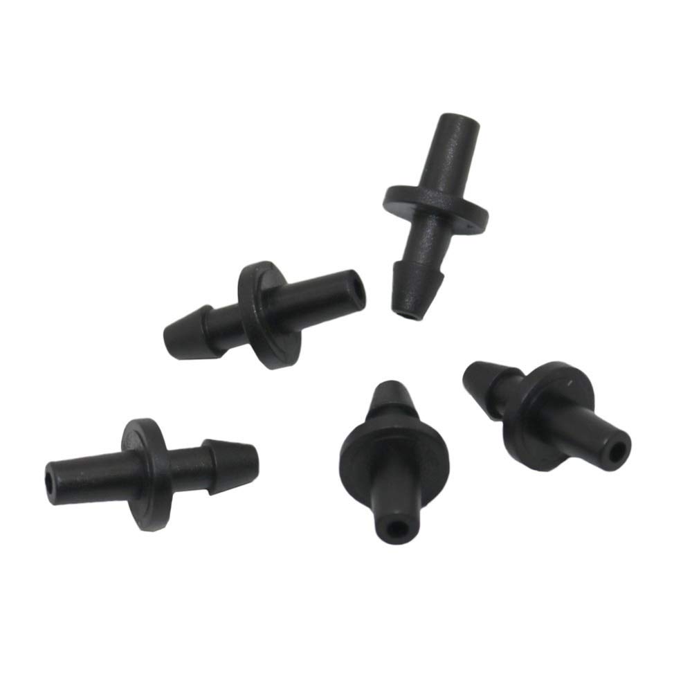Schlauchreparaturanschluss Extender 1/8 Zoll-Single Barb gerader Schlauchanschluss Gewächshaus Gartenzubehör Wasserrohrverbinder Landwirtschaft Tools 2000 Pcs (Color : Black, Diameter : 1/4'')