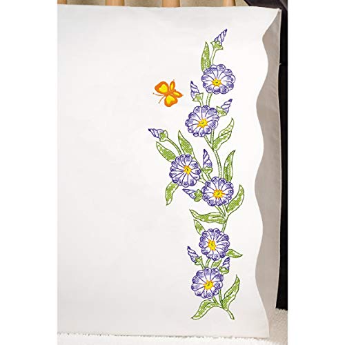 Tobin Stamped Pillowcases, Morning Glories, 20