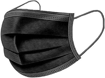 Exdream 3 Layer Disposable Face Mask Black 50 PCS