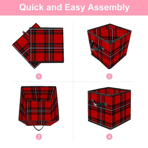 Boîte de rangement pliable avec poignées en tissu résistant - 6