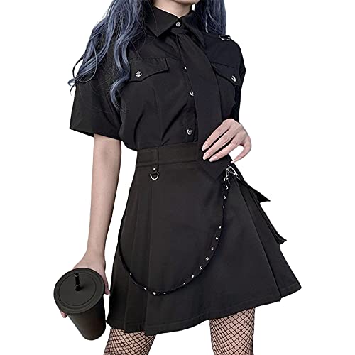 FeMereina Women Mini Pleated Skirt High Waist Short A-line Flare Gothic Punk Y5k Skirt, Ladies Cross Pattern Printing Skirts steampunk buy now online FeMereina Women Mini Pleated Skirt High Waist Short A-line Flare Gothic Punk Y5k Skirt, Ladies Cross Pattern Printing Skirts steampunk buy now online