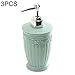 Produktbild LIJINGJING 3 PCS Runde Presse-Art Geschnitzte Duschgel Handseife Fill Leere Flasche (hellrosa) (Color : Baby Blue)
