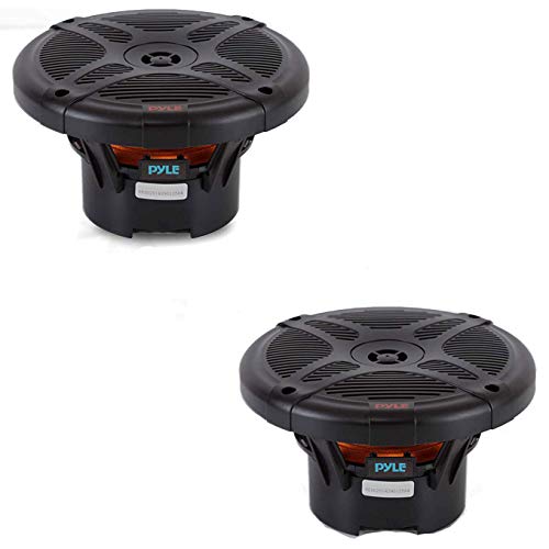 Pyle 6.5 Inch Bluetooth Marine Speakers - 2-way IP-X4 Waterproof and Weather Resistant Outdoor Audio Dual Stereo Sound System with 600 Watt Power and Low Profile Design - 1 Pair - PLMRBT65B (Black) by Pyle - Image 2