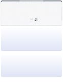Blank Hologram Top Computer Checks, Blank Top Hologram Laser Checks with Perforated Vouchers, Qty. 250 Blue