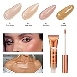 ONEKLIK Phoera Highlighter Makeup Long Lasting Make up Liquid Highlighter – 302 Rose Gold - Image 8