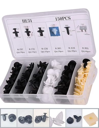 Kit de 150 Presilhas/Grampos Trakar para Para-Barro, Para-Choque, Universal