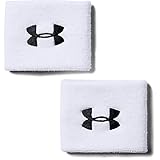 Under Armour Men's 3-inch Performance Wristband 2-Pack , White (100)/Black , One Size Fits All