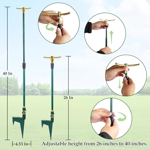 ARICOR 2 Pack 3-Arm Garden Sprinkler, 360 Degree Rotation Garden Water Sprinklers, High-Rise Lawn Sprinkler, Lawn Watering Irrigation System by ARICOR - Used condition - Image 3