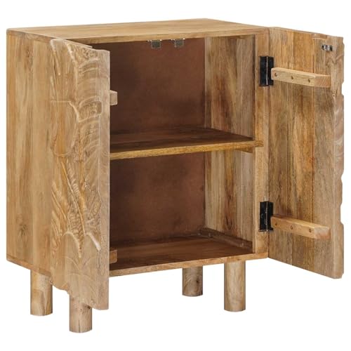 Aparador de madera de mango, armario auxiliar moderno con puertas 3