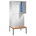 Produktbild Umkleideschrank Schließfachschrank Spind mit Bank und 3 Abteilen à 40 cm