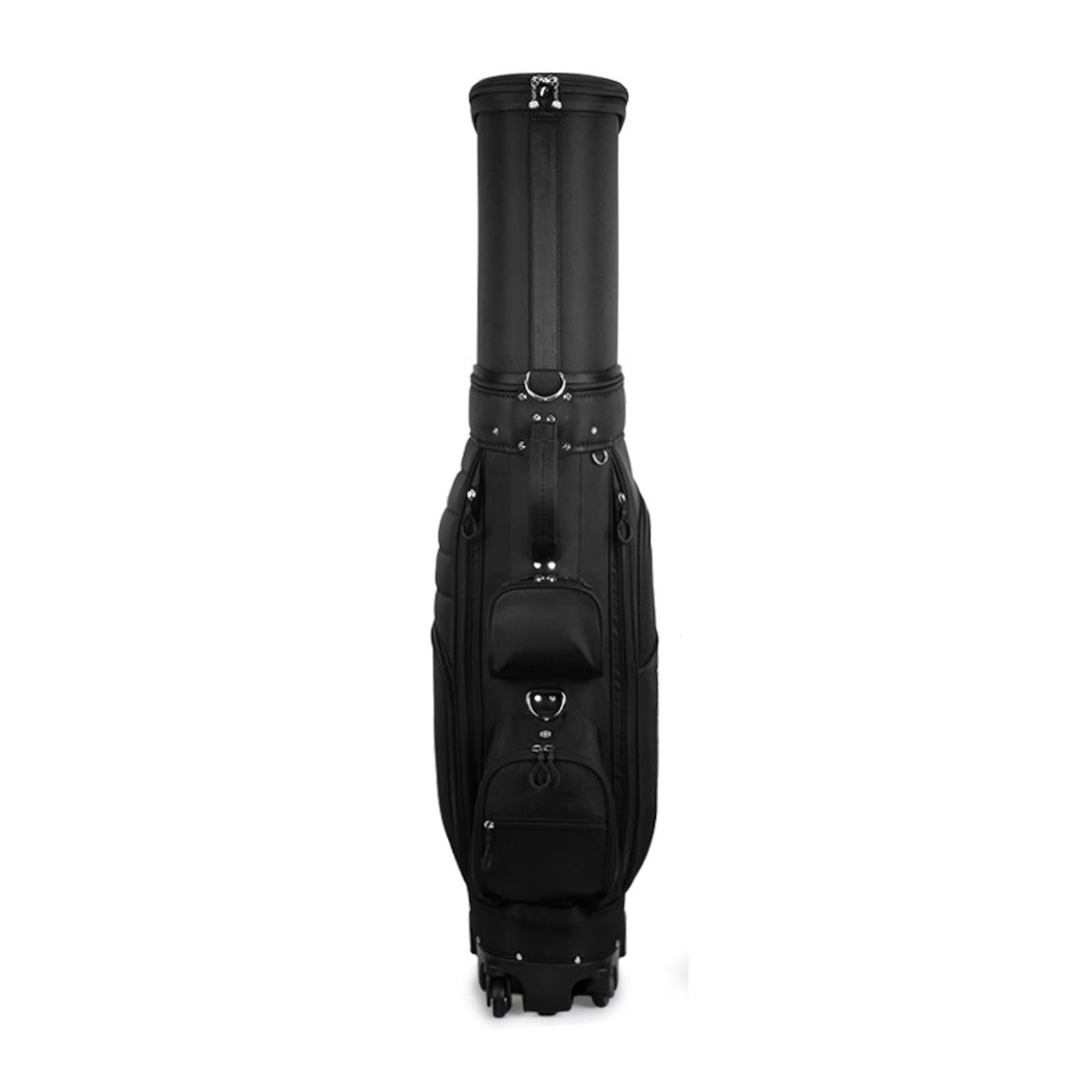 Torba golfowa dla kobiet i mężczyzn, przenośna, wysuwana torba golfowa z 4 kółkami, łatwa do przenoszenia i podróży (Black)