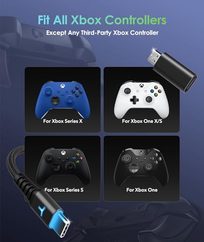 Batería de Controlador Xbox One/Xbox Series X S con Cable de Carga USB C de 3M y Adaptador Micro USB Batería Recargable del Kit Play and Charge de Accesorios Xbox, XBOX-SB02 1400mAh - imagen 6