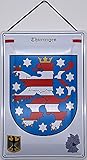  Blechschild mit Kordel 30 x 20 cm Deutschland - Wappen Thüringen mit Karte ! - Blechemma