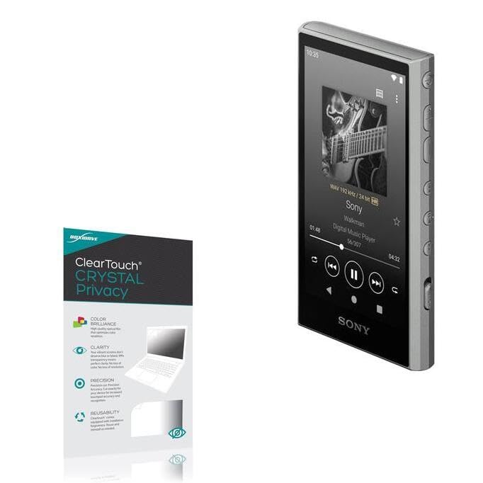 BoxWave Screen Protector Compatible with Sony Walkman (NW-A306) - ClearTouch Crystal Privacy (2-Pack), Privacy Screen Protector Flexible Film Clear