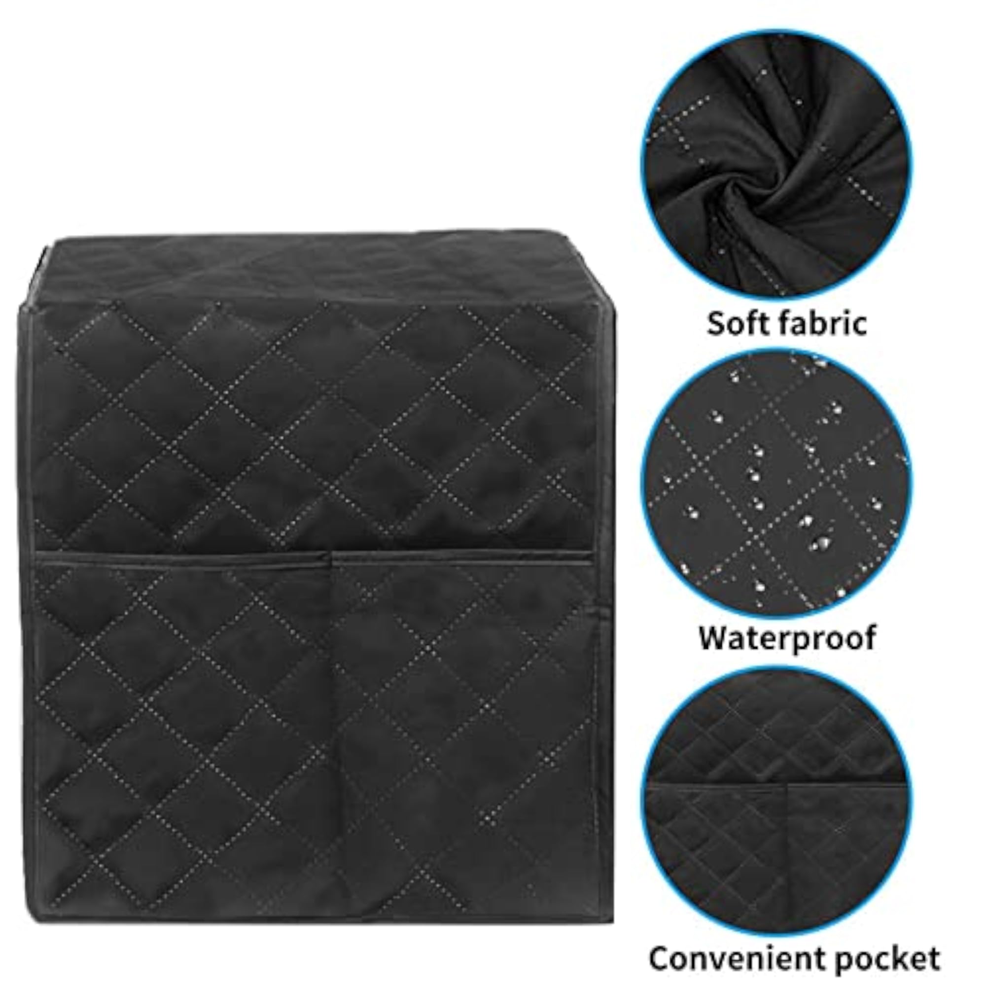 Washable Coffee Maker Cover with Storage Pocket, 13.4x13x14inch
