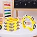 Boao 21 Pcs Tambourine Musical Instrument for Adults Plastic Percussion Tambourine 4 Bells ABS Musical Rhythm Instrument Hand Held Percussion Drum for Party Performance(Yellow)