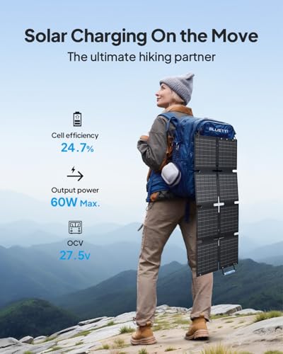 BLUETTI Solar Generator EB3A with 60W Solar Panel Included, 268Wh Portable Power Station w/ 2 600W (1200W Surge) AC Outlets, LiFePO4 Battery Backup for Outdoor Camping, Trip, Power Outage - Image 2