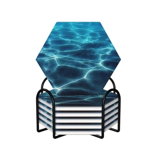 Dessous de verre liège céramique anti-rayure avec support rigide