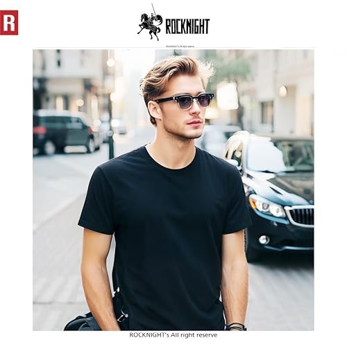ROCKNIGHT Designer Acetate Classic HD Polarized Sunglasses UV400 Protection Unisex Outdoor Anti Glare Shades Flat Lens2