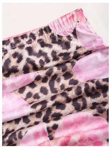 SOLY HUX Women's Leopard Floral Maxi Skirt Cheetah Print Ruched Fishtail Bodycon Long Skirts3