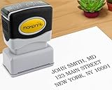 MaxPrint Small Size Pre-Inked Custom Text Stamp - Up to 3 Lines of Text