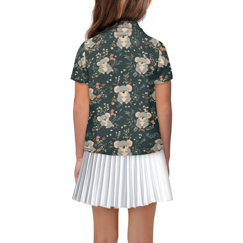 DISNIMO Kids Tennis Shirts Little Girls' Short Sleeve Collared Shirt Golf Polo2