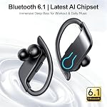 Wireless Earbuds 120H Playtime Bluetooth 6.1 Sport Headphones with Earhooks - Image 3