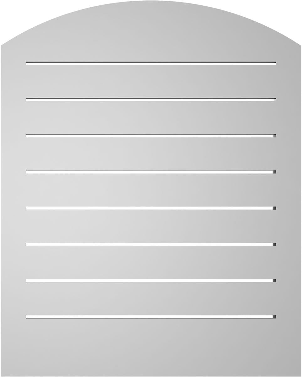 Ekena Millwork GVPAR24X3003SF Arch Top Surface Mount PVC Gable Vent, Factory Primed White