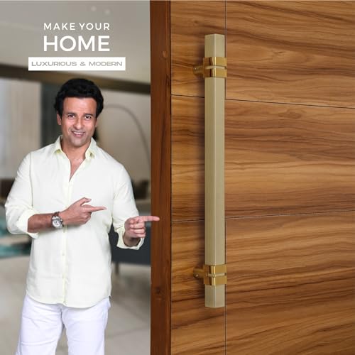Image of LAPO 18 inch Square Stainless Steel Door Handle for Main Door /Glass Door Pull Push Handle /Main Door Handle for All Door (Pack of 1) Antique Finish | 3 Years Warranty
