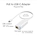 Gigabit PoE to USB C Converter for Smart Phone/Tablet, USB-C to Ethernet Adapter with 10W Charging, Power & Data 2-in-1 RJ45 Port to Type-C Adapter, 10/100/1000Mbps High Speed Plug & Play,IEEE802.3af
