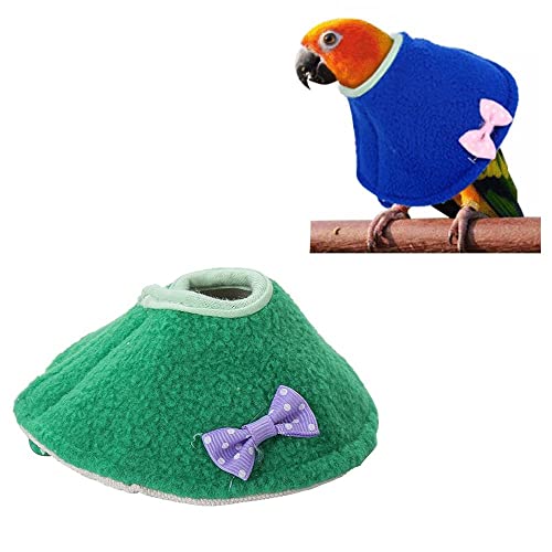 Image of 4 Pcs Adjustable Bird Cone Collar, Elizabethan Collar Parrots Protection Cover, Anti-bite Anti-Licking Wound Healing After Surgery Collar Cones(L)