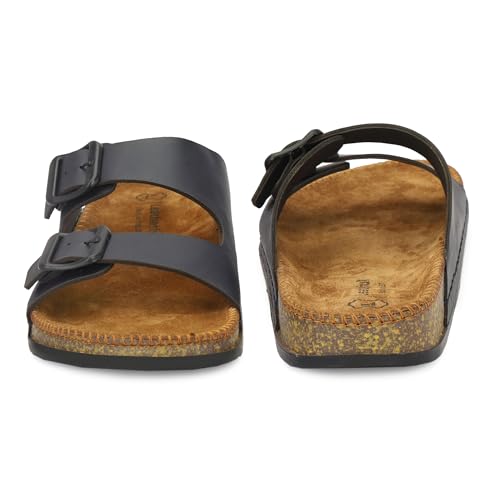 Image of Leatherful Men's premium leather slipper | Genuine Leather upper | Suede Leather Insole | PU sole | Stylish flip flop for men |