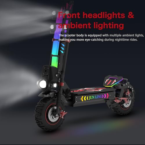 Image of JL86 Offroad Electric Scooter - 55 MPH & High-Performance 10000W Fastest Dual Motor, 75-Mile Long Range, 13 inch Off Road Tires, 60V 40Ah Power Battery, 4-Piston Brakes