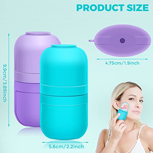Auruza 2Pcs Ice Roller Mold For Face,Ice Roller For Face & Eye Puffiness Relief Beauty Facial Rollers Icing Massage Face Roller Skin Care Tools For Shrink Pores #TOP6