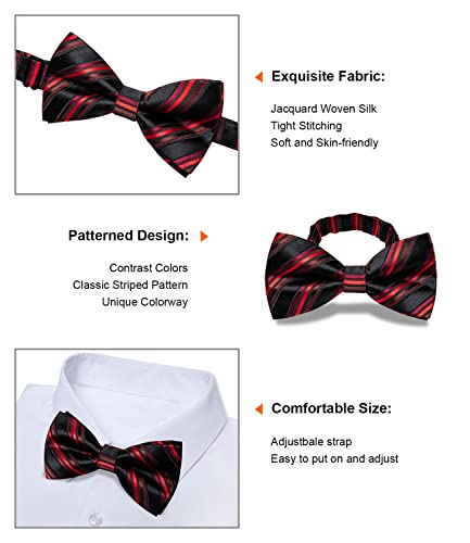 Image of YourTies Bow Ties for Men Pretied Bowties Solid Color Satin Bow Tie Formal Business Tuxedo Wedding Party Prom