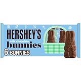 HERSHEY'S Milk Chocolate Bunnies, Easter Candy Packs, 1.2 oz (6 Count)