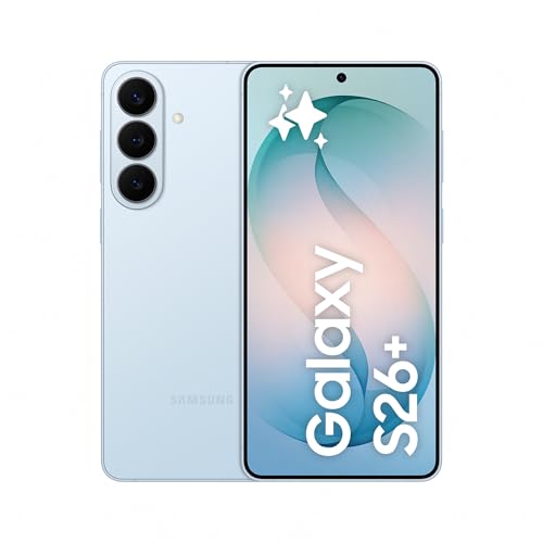 Samsung Galaxy S26+ 512GB, Teléfono Móvil con Galaxy AI, Cámara 50MP, 12GB RAM, Batería 4900mAh, Garantía del Fabricante 3 Años + 1 Año Extra, Color Azul Cielo (Versión Española)