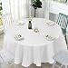 Giantex 10 Pcs Round White Tablecloth 120-Inch, Premium Polyester Table Cover, Machine Washable, Durable Table Cloths for Wedding Reception Restaurant Banquet Party (White, 120'')