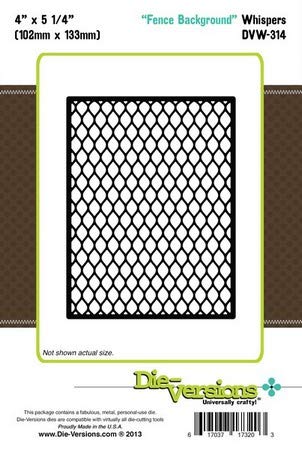 Die-Versions Whispers Background Die, 4 by 5.25-Inch, Fence