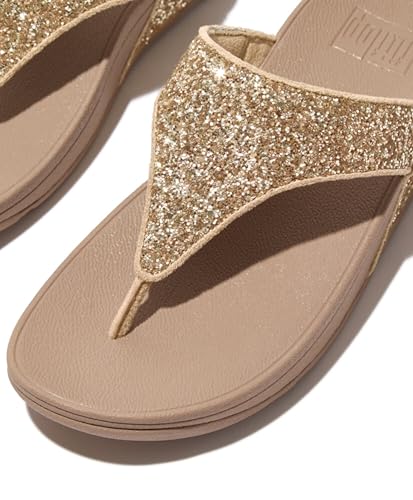 Image of FitFlop Lulu Multi-Tonal Glitter Toe-Post Sandals