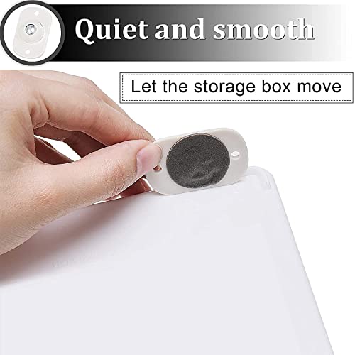 Image of 4Pcs Self Adhesive Mini Swivel Casters Wheels,Universal Wheels at The Bottom of The Storage Box, Swivel Caster Wheels 360 Degree Rotation Pulley for Furniture Various Storage Boxes (4)