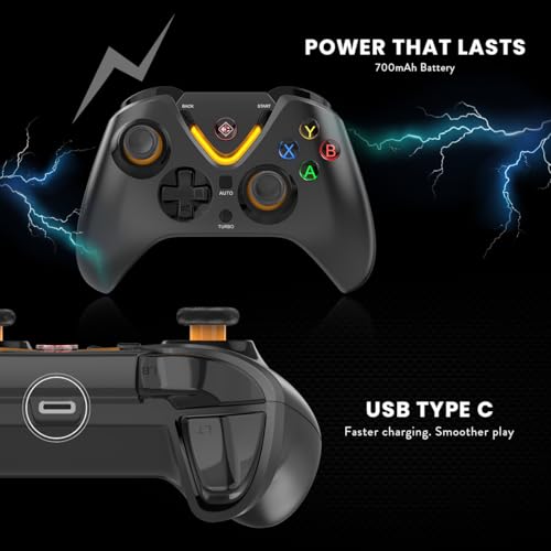 Image of Cosmic Byte Ares Tri-Mode Wireless, Bluetooth, Wired Controller for PC - 2.4GHz, Bluetooth, USB-C Wired, Hall Effect Joysticks & Triggers, Turbo, Auto Turbo,Dual Vibration, Upgraded 1000Hz Polling (Black)